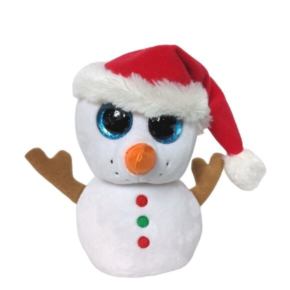 Ty Beanie Boo Scoop Snowman Christmas Plush Winter Stuffed Animal 2016 6.5" - Picture 1 of 6